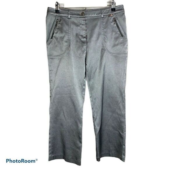 St. John Sport Marie Denim Cropped Pants Stretch - Picture 1 of 10